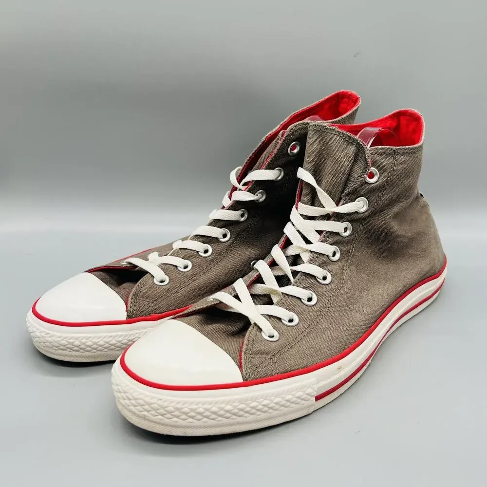 Converse Shoes Mens 12 Brown Canvas Chuck Taylor All Star High Top Sneakers